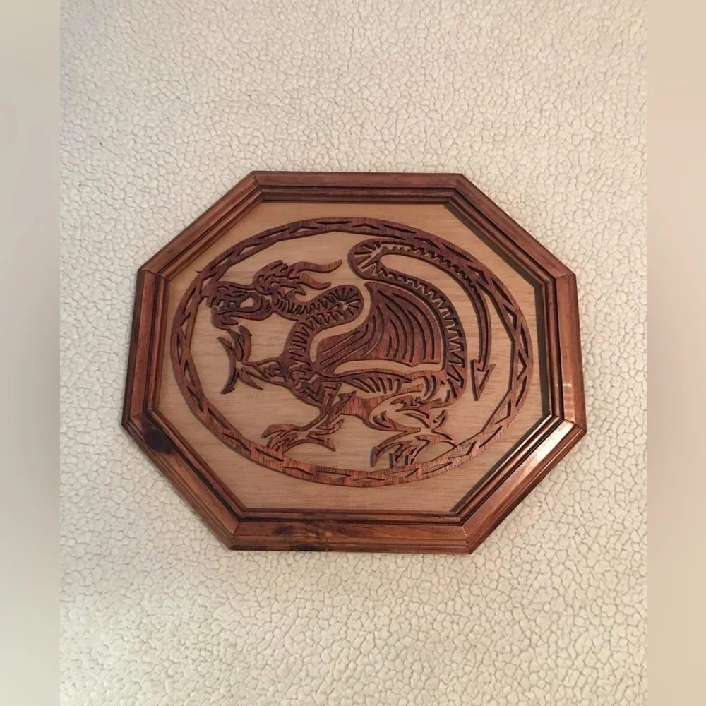 Wood Hand Carved Dragon Detailed Artwork Art Home Decor
Sold as shown in picture - Picture 3 of 12